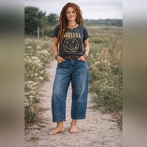 Flamingals Barrel Style Jeans Sz XL